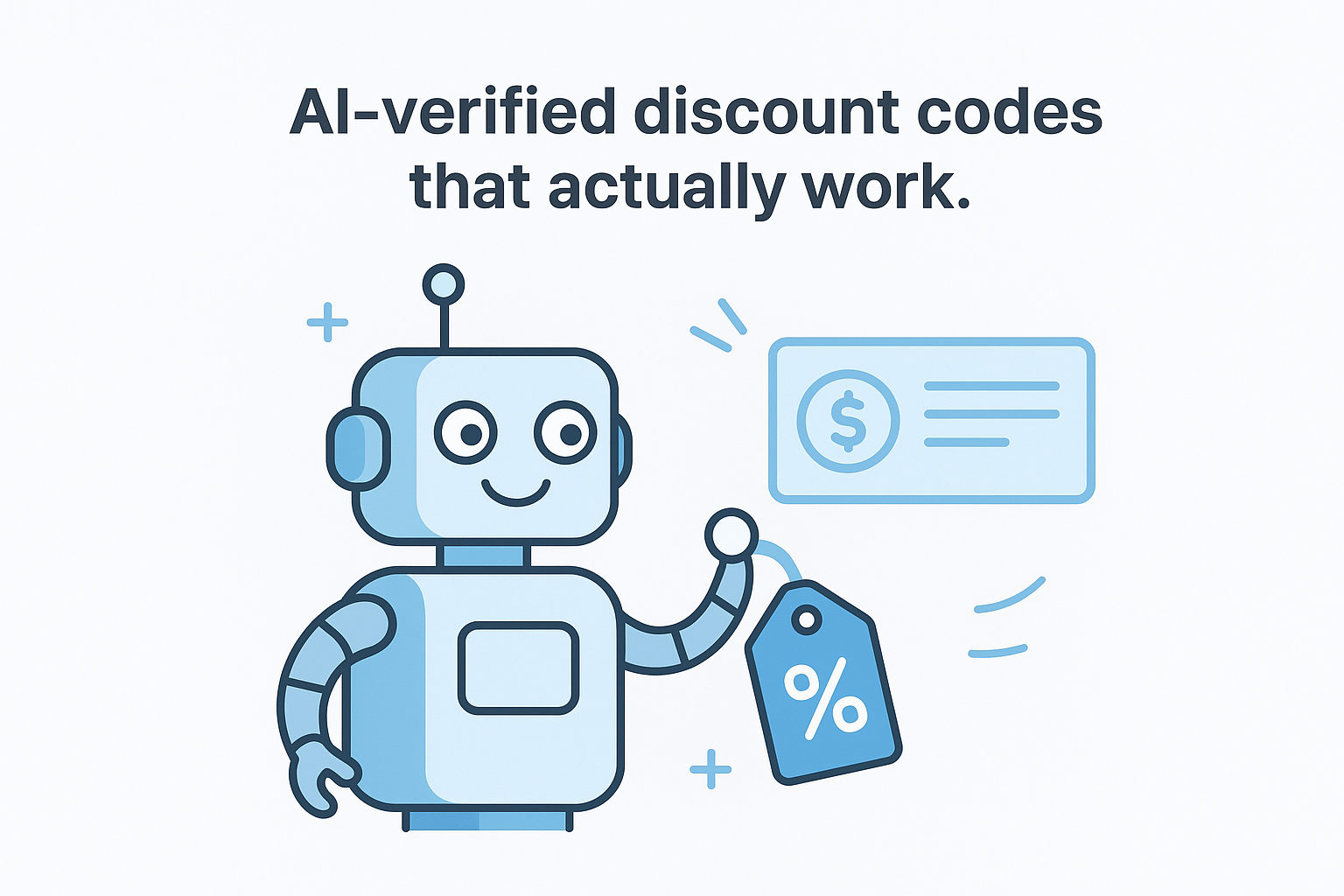 AI-powered discount code illustration